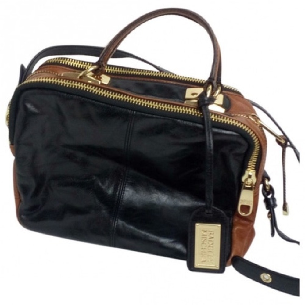 •Badgley Mischka•Leather Handbag•Black/Brown
